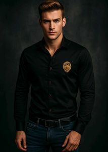 Lion Emblem Black Shirt