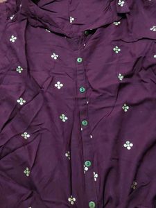 Maroon Floral Print Top