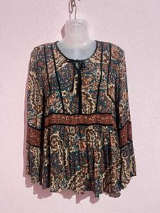 Boho Paisley Print Top
