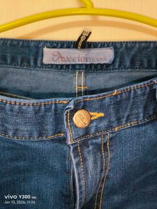 Embroidered Side-Seam Jeans