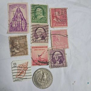 Rare 1940s-1970s vintage USA Stamps