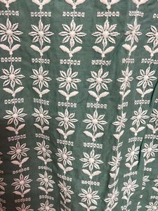 Green Embroidered Kurta