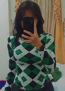 Argyle Long Sleeve Top