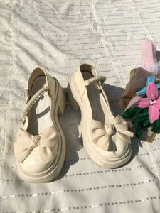 Platform Mary Janes with Bow ladies