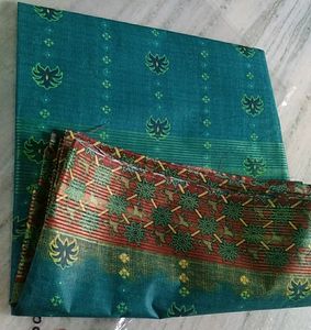 Heavy Rich Look 100% Pure Cotton Saree
