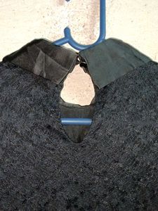 Ladies Fashion Lace Top Layered Black