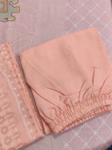 Peach Embroidered Kurta Set