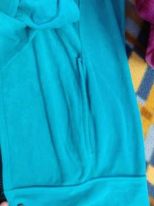 blue colour velvet co ord set