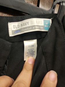 Black Straight Leg Trousers Old NAVY