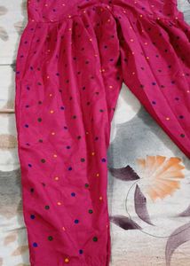 Pink Polka Dot Salwar Pants