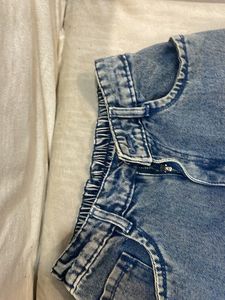 Washed Baggy Blue Jeans