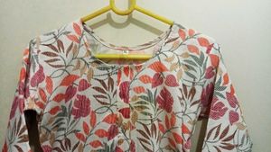 Floral Printed Cotton Kurti
