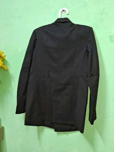 Vintage Double-Breasted Black Blazer