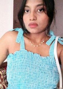 Blue and White Gingham Peplum Top