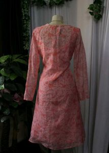 Pink Aline Printed Kurtha