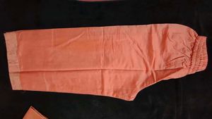 Peach Kurta Palazzo Set For Girls