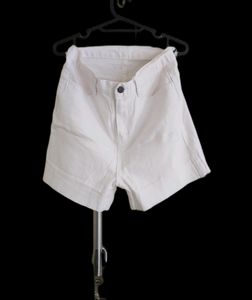 High Waist Denim Shorts Halfpant