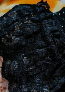 Black Fish Net Rhinestone Thigh-high Stockings