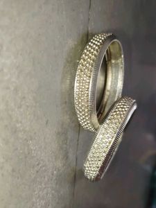 Set of Two Silver Bangles