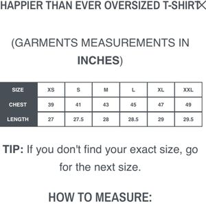 happier than ever tshirt (xs)
