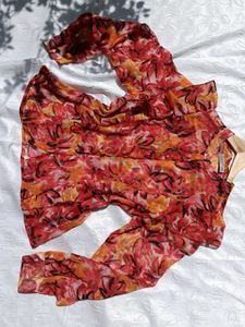 Vintage Floral Ruffle Shirt ♥️