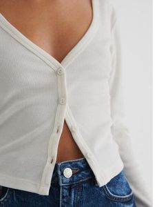 White Long Sleeve Top