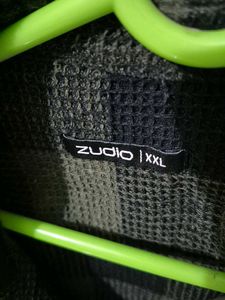 Green &amp; Black Plaid Shirt