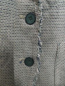 Textured Blue Cropped Jacket