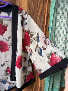 Floral Print Kimono Jacket