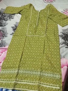 Green Printed Kurta Set