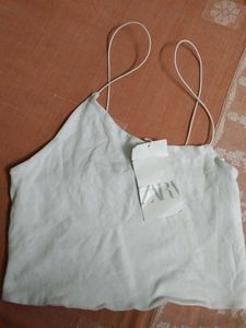 Zara White Crop Top