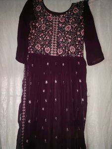 Elegant Embroidered Kurta set with plazzo