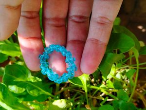 Blue Beaded Ring
