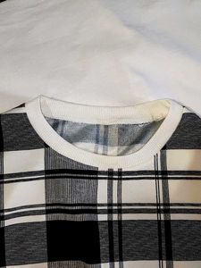 Black &amp; White Plaid Long Sleeve