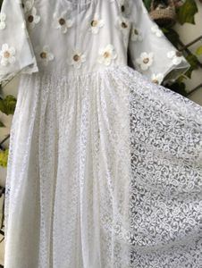 White Net Maxi Dress