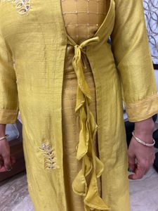Sunshine Elegance&#34; Mustard Yellow Designer Kurti