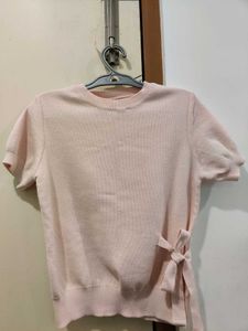 Cute Light Pink Knit Top