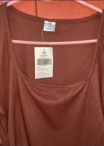 Brown Long Sleeve Top