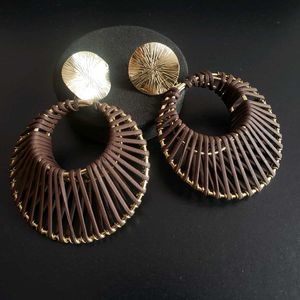 Brown hoop earrings