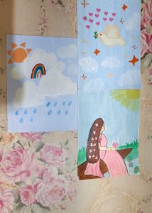 Set of 3 Original Hand-Paintings