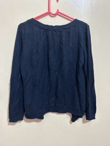Navy Button Cardigan