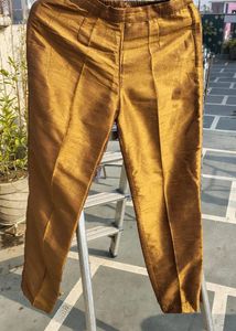 Golden Silk Blend Trousers
