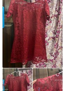 Red Lace Top