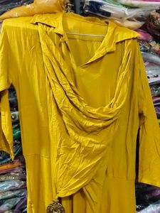 Long Kurta With Attached Stoll