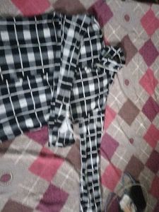 Checked Black &amp; White Shirt