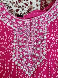 Pink Printed Kurta