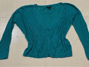 Teal/ Sea Green Korean Style Cardigan