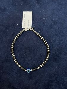 Pure Silver Evil Eye Bracelete