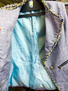 Elegant blue Grey Blazer