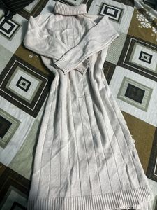 Cable Knit Turtleneck Dress